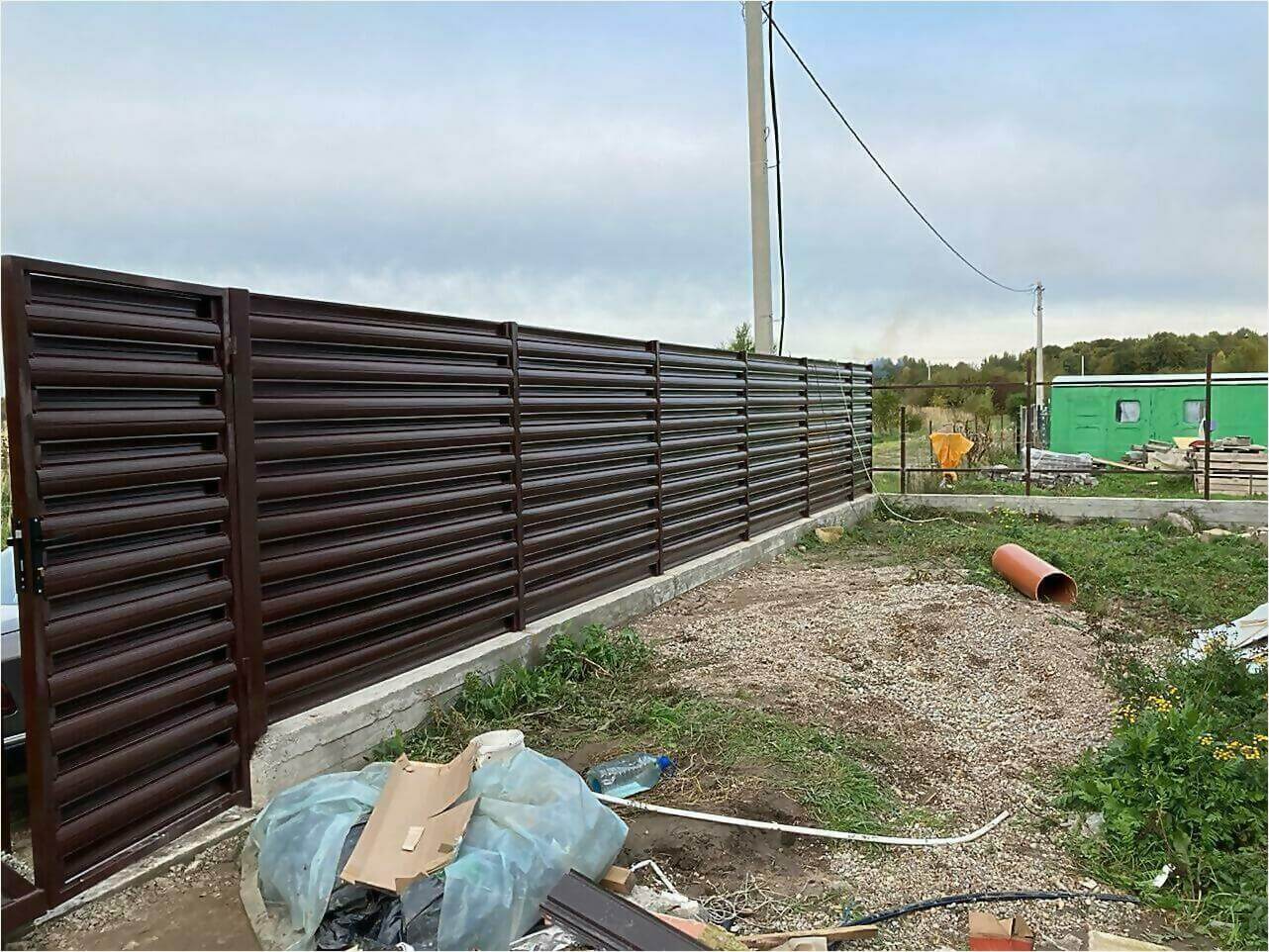Забор из штакетника 85м фото6 в Тюмени